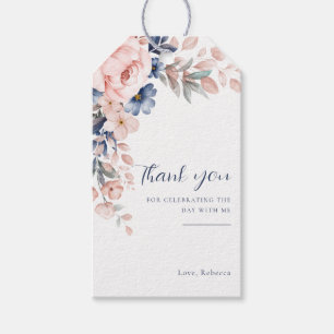 Etiqueta Para Presente Aniversário de 60 anos com Elegante Roteiro Floral