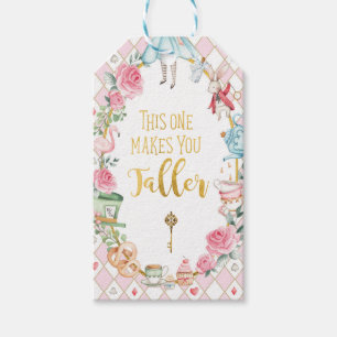 Etiqueta Para Presente Aniversário de Alice no País das Portas Loucas