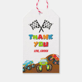Etiqueta Para Presente Aniversário de caminhão monstro