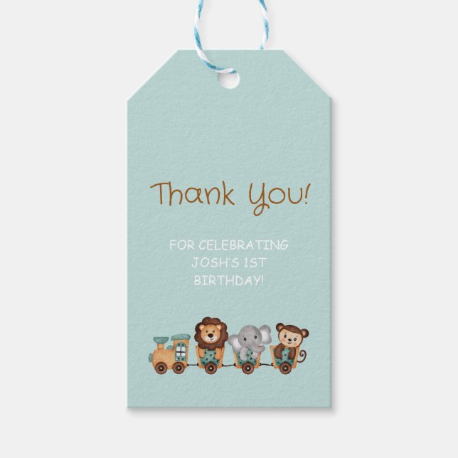 Etiqueta Para Presente ANIVERSÁRIO DE CRIANÇA Fiesta do trem TOTALMENTE (Frente)