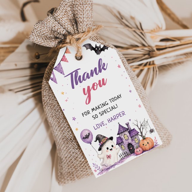 Etiqueta Para Presente Aniversário de Halloween (Criador carregado)