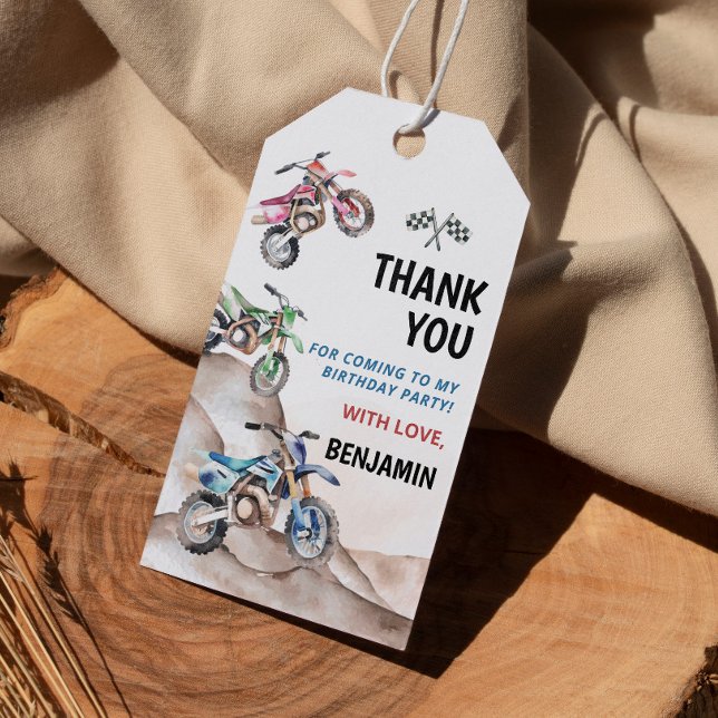 Etiqueta Para Presente Aniversário De Moto Obrigado (Criador carregado)