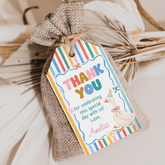 Etiqueta Para Presente Aniversário de um ganso bobo (Criador carregado)