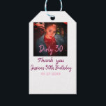 Etiqueta Para Presente Aniversário Dirty 30 adicionar nome rosa adicionar<br><div class="desc">Design para casal amor</div>