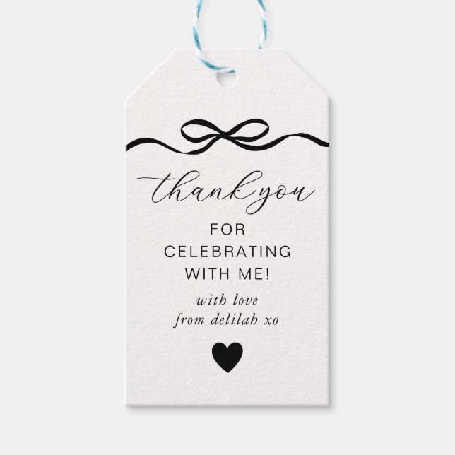 Etiqueta Para Presente Aniversário do arco (Frente)