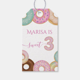 Etiqueta Para Presente Aniversário do Donut Doce | Festa Colorida de Cria