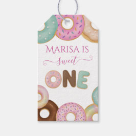 Etiqueta Para Presente Aniversário do Donut Doce | Festa Colorida de Cria