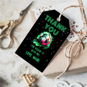 Etiqueta Para Presente Aniversário do Futebol Obrigado