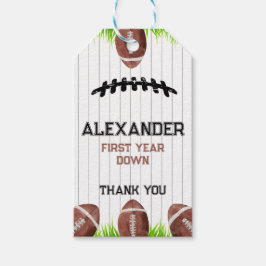 Etiqueta Para Presente Aniversário do Padrão de Futebol 1RUA