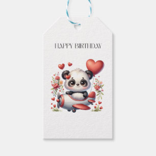Etiqueta Para Presente Aniversário do Panda Piloto