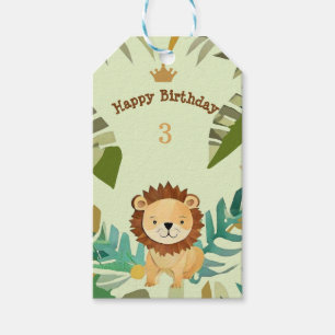 Etiqueta Para Presente Aniversário do Pequeno Príncipe Leão