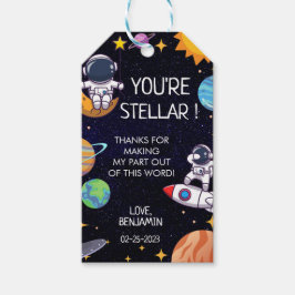 Etiqueta Para Presente Aniversário Do Tema Espacial 🚀 - Para Qualquer Id