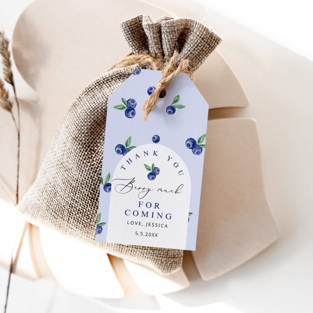 Etiqueta Para Presente Aniversário doce de mirtilo (Criador carregado)