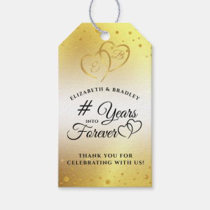 Etiqueta Para Presente Aniversário Dourado # ANOS PARA SEMPRE Obrigado