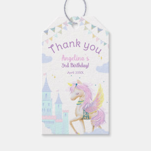 Etiqueta Para Presente Aniversário Gift Tags com um adorável unicórnio.