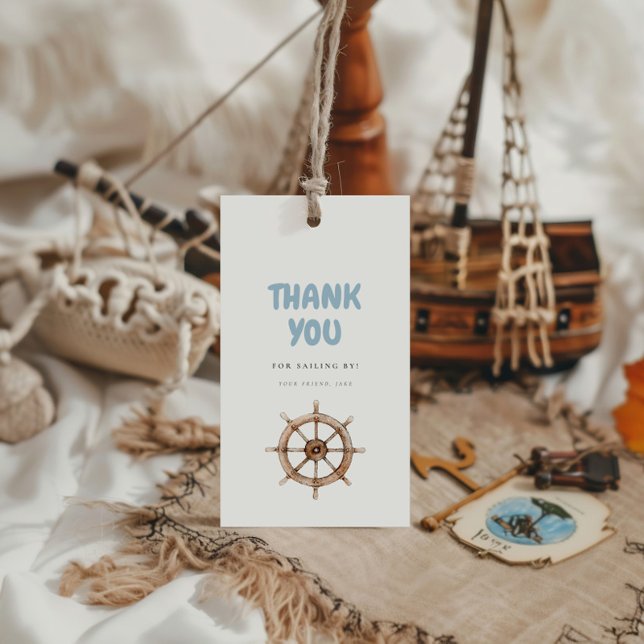 Etiqueta Para Presente Aniversário Náutico Encantador (Criador carregado)
