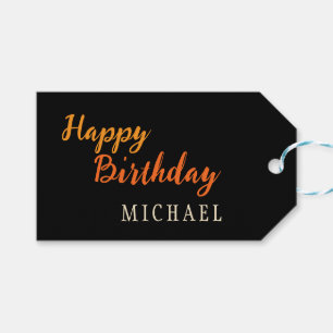 Etiqueta Para Presente Aniversário Nome Minimalista Pessoal Moderno