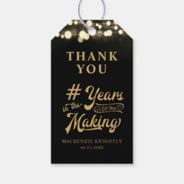 Etiqueta Para Presente Aniversário Obrigado Anos nas Luzes do Fazer