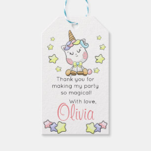 Etiqueta Para Presente Aniversário personalizado Cutie mágico do