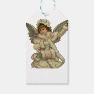 Etiqueta Para Presente Anjo do Natal com vela