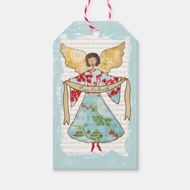 Etiqueta Para Presente Anjo Natal Personalizado (Frente)