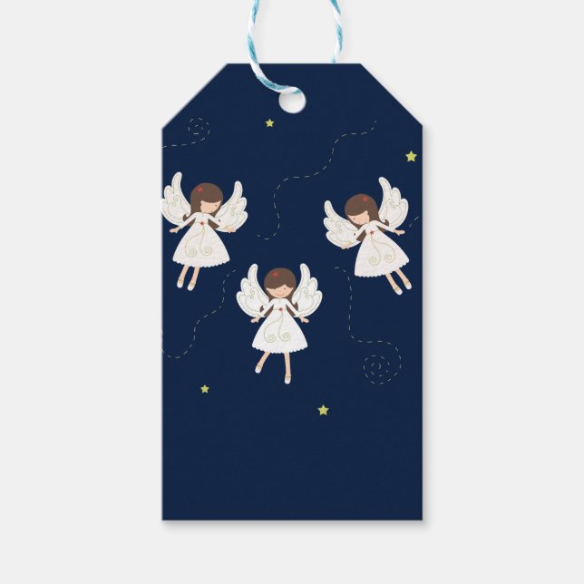 Etiqueta Para Presente Anjos de Natal (Frente)