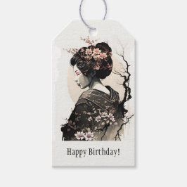 Etiqueta Para Presente Anmutige japanische Geisha -