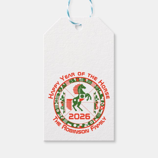 Etiqueta Para Presente Ano do Cavalo 2026 (Frente)