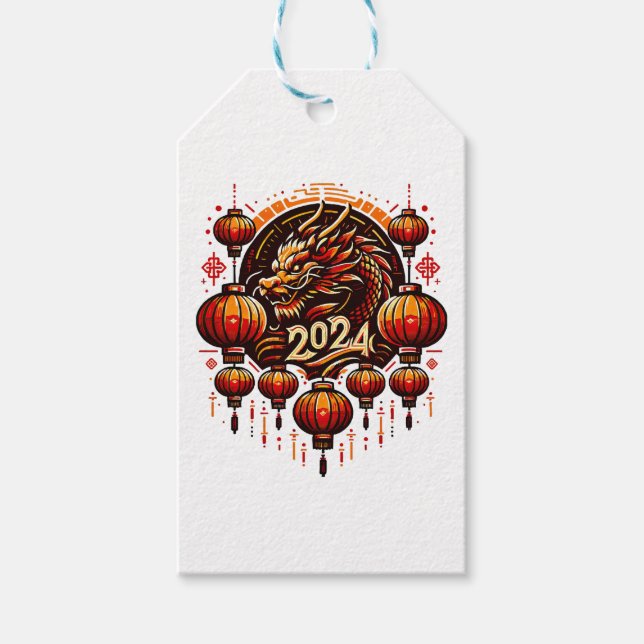 Etiqueta Para Presente ano novo chinês 2024 (Frente)
