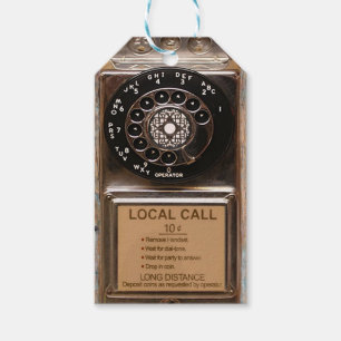 Etiqueta Para Presente Antiguidade rotativa do telefone celular de marca
