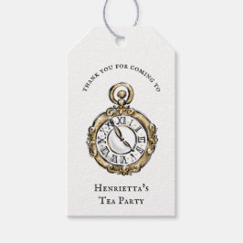 Etiqueta Para Presente Antique Pocket Watch Whimsical Birthday Gift Tags