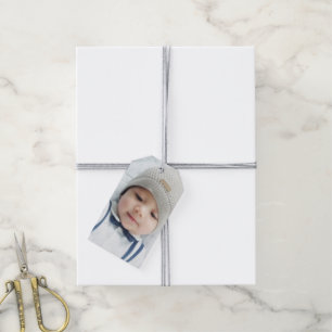 Etiqueta Para Presente Anúncio de nascimento com foto personalizada de b