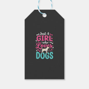 Etiqueta Para Presente Apenas Uma Garota Que Ama Cachorros