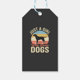Etiqueta Para Presente Apenas uma Garota que Ama Cachorros Amante de Cach