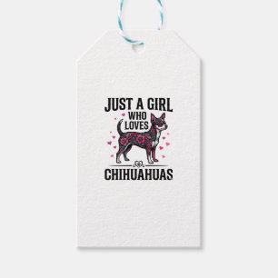 Etiqueta Para Presente Apenas Uma Garota Que Ama Chihuahuas Desenho Vinta