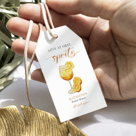 Etiqueta Para Presente Aperol Amor à Primeira Spritz Festa de Noivado Lar