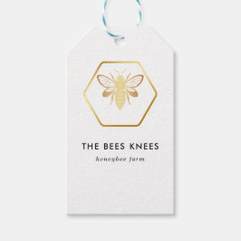 Etiqueta Para Presente Apicultor de Mel de Ouro Moderno e Elegante