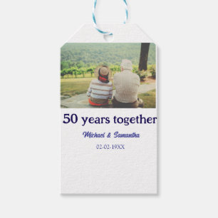 Etiqueta Para Presente aplausos para o aniversário de 50 anos adicionar n