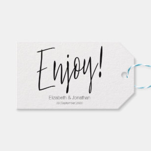 Etiqueta Para Presente Aprecie o Tag simples do favor do casamento da