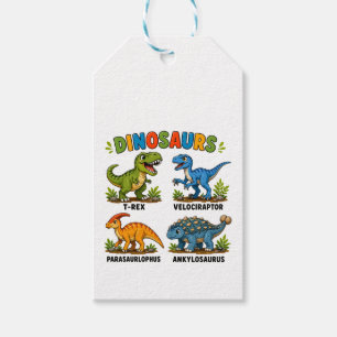 Etiqueta Para Presente Aprendizado de Espécies de Dinossauros para Crianç