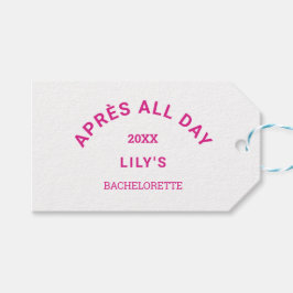 Etiqueta Para Presente Après All Day Hot Pink Bachelorette Ski Crest