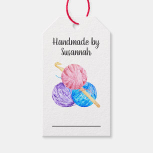 Etiqueta Para Presente Apresentação de Artesanatos de Yarn de Crochet