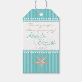 Etiqueta Para Presente Aqua Blue Beach Casamento Guest Favor Obrigado