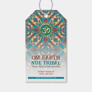 Etiqueta Para Presente Aqua Ochre - Energia Holística Sagrada