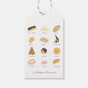 Etiqueta Para Presente Aquarela de Pâtisserie Françaises