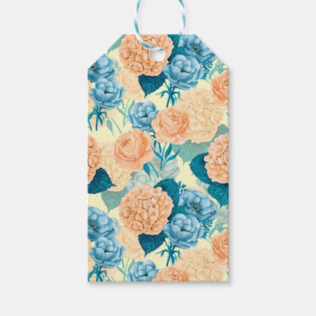 Etiqueta Para Presente aquarela de primavera jardim (Frente)