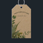 Etiqueta Para Presente Aquarela Eucalyptus deixa logotipo personalizado<br><div class="desc">Este design apresenta folhas de eucalipto refrescantes em tons silenciados de verde. Também excelente para favores de casamento temáticos de eucalipto.</div>