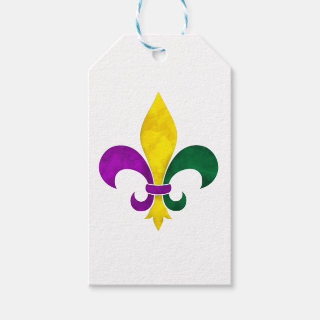 Etiqueta Para Presente aquarela fleur de lis (Frente)