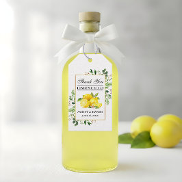 Etiqueta Para Presente Aquarela Limões Ouro Limoncello Casamento