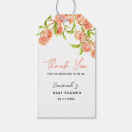 Etiqueta Para Presente Aquarela Um Pequeno Chá de fraldas De Pêssego Doce